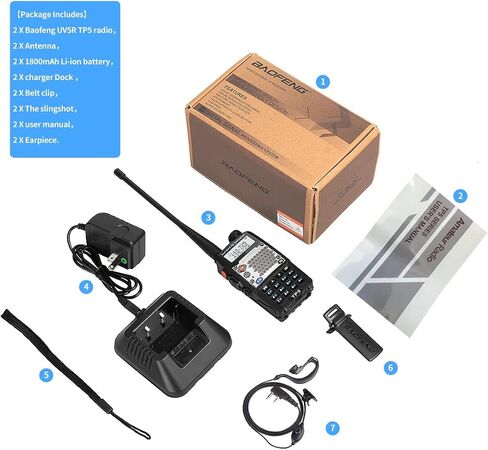 Baofeng UV-5R Two Way Radio Dual Band 144-148/420-450Mhz Walkie Talkie 1800mAh Li-ion Battery(Black) in Saudi Arabia