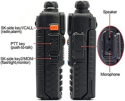 Baofeng UV-5R Two Way Radio Dual Band 144-148/420-450Mhz Walkie Talkie 1800mAh Li-ion Battery(Black) in Saudi Arabia