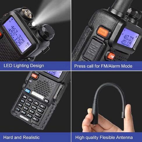 Baofeng UV-5R Two Way Radio Dual Band 144-148/420-450Mhz Walkie Talkie 1800mAh Li-ion Battery(Black) in Saudi Arabia