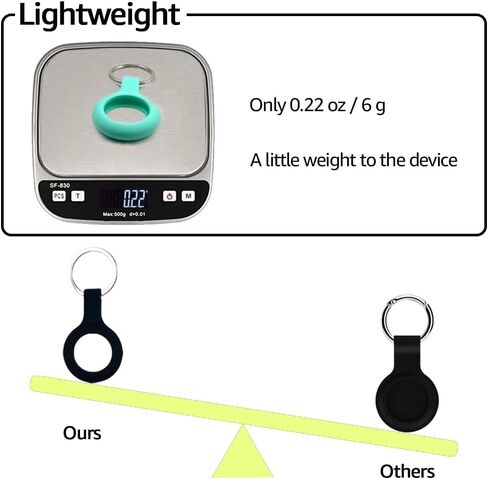 ThingsBag Airtags 4 Pack حامل سلسلة المفاتيح، سيليكون GPS حالة حلقة رئيسية لعلامات الهواء-4، ملحقات سلسلة المفاتيح لمتعقب مكتشف العناصر Apple، غطاء Itag للحيوانات الأليفة والقطط، حامل سلسلة مفاتيح Airtag مقاوم للماء in Kuwait