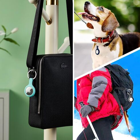 ThingsBag Airtags 4 Pack حامل سلسلة المفاتيح، سيليكون GPS حالة حلقة رئيسية لعلامات الهواء-4، ملحقات سلسلة المفاتيح لمتعقب مكتشف العناصر Apple، غطاء Itag للحيوانات الأليفة والقطط، حامل سلسلة مفاتيح Airtag مقاوم للماء in Kuwait