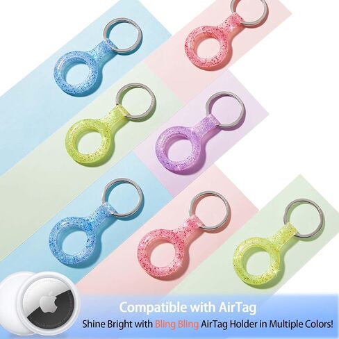 ThingsBag Airtags 4 Pack حامل سلسلة المفاتيح، سيليكون GPS حالة حلقة رئيسية لعلامات الهواء-4، ملحقات سلسلة المفاتيح لمتعقب مكتشف العناصر Apple، غطاء Itag للحيوانات الأليفة والقطط، حامل سلسلة مفاتيح Airtag مقاوم للماء in Saudi Arabia
