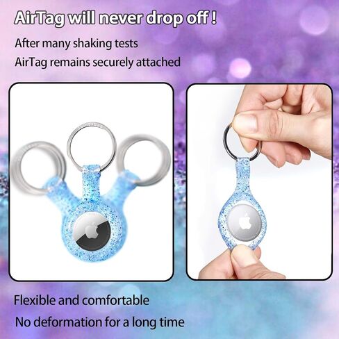ThingsBag Airtags 4 Pack حامل سلسلة المفاتيح، سيليكون GPS حالة حلقة رئيسية لعلامات الهواء-4، ملحقات سلسلة المفاتيح لمتعقب مكتشف العناصر Apple، غطاء Itag للحيوانات الأليفة والقطط، حامل سلسلة مفاتيح Airtag مقاوم للماء in Saudi Arabia