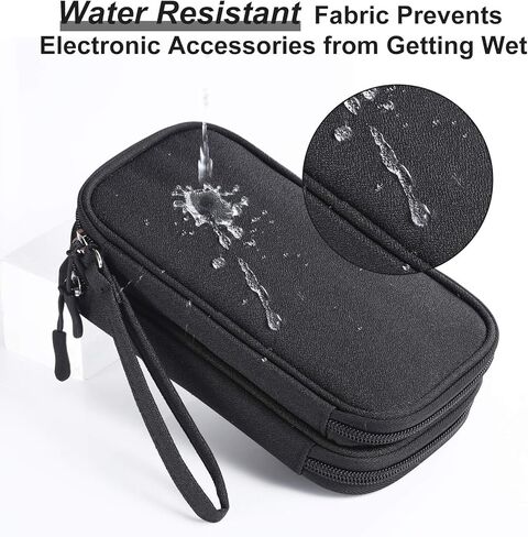 حقيبة لتنظيم ملحقات الإلكترونيات، مصممة لمحول الطاقة/الشاحن/الكابلات/الماوس، للسفر (رمادي فاتح) in Kuwait