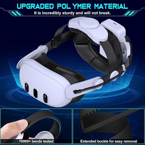 Head Strap for Quest 2/Quest 3/Quest 3S, Comfort Head Strap for Elite Strap Replacement with Adjustable Hinge, Double Knobs, Soft Cushion, Reduces Head Pressure, Enhanced Balance and Comfort in Kuwait