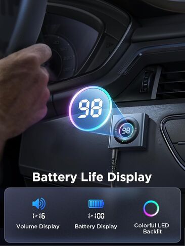 Bluetooth 5.4 Car Adapter [2024 Dual Mics Noise Cancelling] Bluetooth Aux Adapter for Car [HiFi Bass Sound & Easy Connection]Bluetooth Adapter Receiver for Car Music/Hands-Free Calls, 26H Battery Life in Saudi Arabia