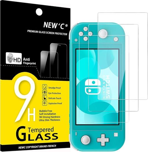 NEW'C [3 Pack] Designed for Nintendo Switch (model OLED) Screen Protector Tempered Glass, Case Friendly Ultra Resistant in Saudi Arabia