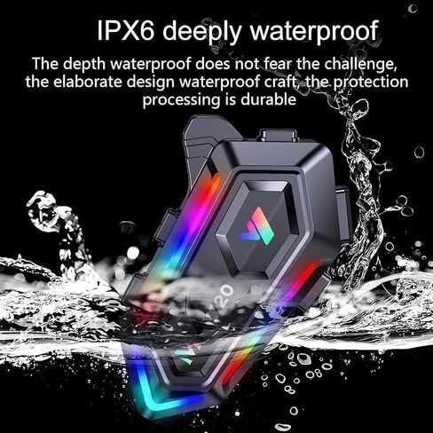 مكبرات صوت خوذة دراجة نارية من FEYA مع 16 نوعًا من أضواء RGB المبهرة وعمر بطارية عالية وسماعات رأس للدراجات النارية لتقليل الضوضاء المزدوجة/الإجابة التلقائية/التحكم في الموسيقى للمكالمات/الاستيقاظ Siri/IPX6 in Saudi Arabia