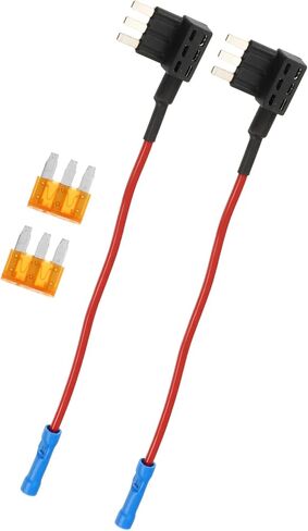 Motoforti 1 مجموعة عالمية 2 قطعة صمامات السيارة الحنفية إضافة محول دائرة 12 فولت مع 2 قطعة 5A Micro3 ATL نوع الشفرة فيوز طويل الأمد in Saudi Arabia