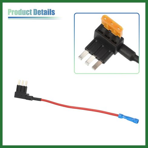 Motoforti 1 مجموعة عالمية 2 قطعة صمامات السيارة الحنفية إضافة محول دائرة 12 فولت مع 2 قطعة 5A Micro3 ATL نوع الشفرة فيوز طويل الأمد in Saudi Arabia