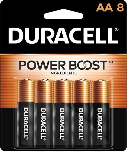 Duracell Coppertop AA Batteries with Power Boost Ingredients, 24 Count Pack Double A Battery with Long-lasting Power, Alkaline AA Battery for Household and Office Devices in Kuwait