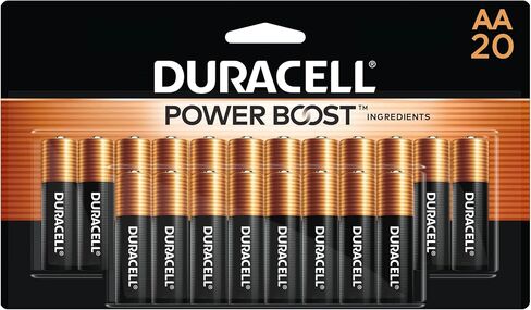 Duracell Coppertop AA Batteries with Power Boost Ingredients, 24 Count Pack Double A Battery with Long-lasting Power, Alkaline AA Battery for Household and Office Devices in Kuwait