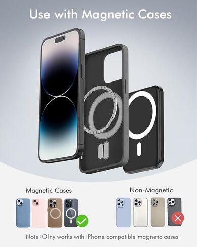 podoru for Magsafe Battery Pack, 5000mAh Magnetic Power Bank with Type-C Cable 20W PD Fast Charging Lighting Input Wireless Portable Charger for iPhone 16/15/14/13/12/ All Series-Black in Saudi Arabia