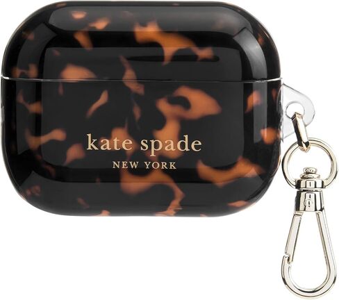 حافظة واقية لسماعات AirPods Pro من Kate Spade New york مع حلقة سلسلة مفاتيح - ظهر سلحفاة، متوافقة مع AirPods Pro الجيل الثاني / الأول in Saudi Arabia