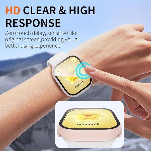 6 Pack Hard PC Case with Tempered Glass Screen Protector 44mm for Apple Watch SE(2nd) Series 6/SE/5/4, Rontion Ultra-Thin Scratch Resistant Full Protective Bumper Cover for iWatch 44mm Accessories in Saudi Arabia