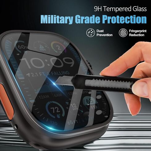 3 Pack Screen Protector Compatible with Apple Watch Ultra 2 Screen Protector 49mm,Tempered Glass Waterproof HD Film with Auto-alignment Installation for iWatch Ultra Screen Protector 49 mm Ultra2 in Kuwait