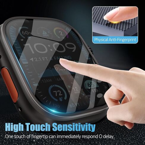 3 Pack Screen Protector Compatible with Apple Watch Ultra 2 Screen Protector 49mm,Tempered Glass Waterproof HD Film with Auto-alignment Installation for iWatch Ultra Screen Protector 49 mm Ultra2 in Kuwait