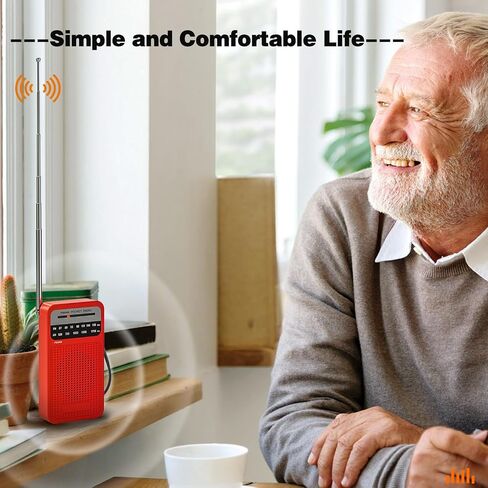 Goodes Portable Radio AM FM, Transistor Radio with Best Reception | Battery Operated Radios with Loud Speaker, Headphone Jack for Indoor, Outdoor and Emergency Use-Black in Saudi Arabia