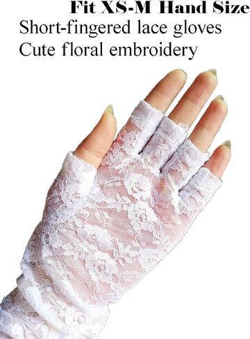 Womens Fingerless Lace Gloves, Elbow Length Arm Warmers Punk Accessories Cosplay Gloves for Halloween Costume 1Pair in Saudi Arabia