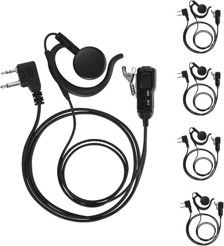 Earpiece for Midland GXT1000VP4 Walkie Talkie 2 Way Radio | Surveillance Security Acoustic Tube Headset with Mic PTT LXT500VP3 GXT1050VP4 GXT1000XB (2 Packs) in Kuwait