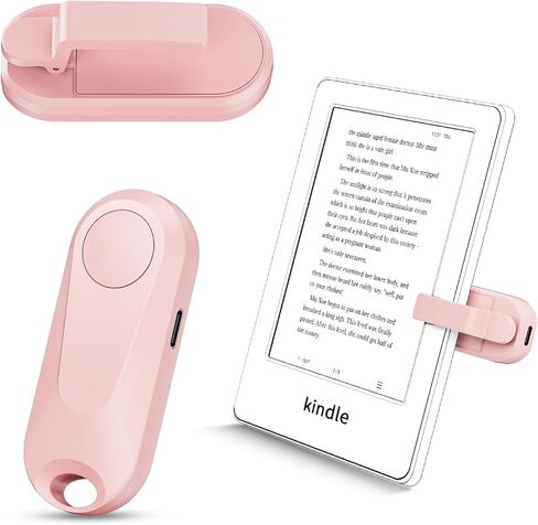 RF Remote Control Page Turner for Kindle Paperwhite Oasis eReaders Kobo,Camera Video Recording Remote Triggers, Page Turner for ipad Tablets Reading Novels Comics (Pink) in Saudi Arabia