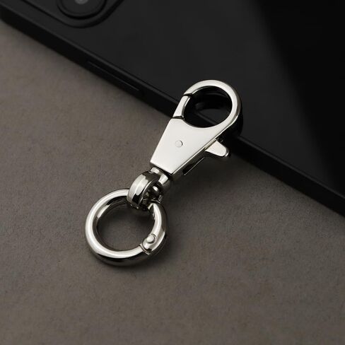 2pcs Double Opening Snap Hooks Heavy Duty Metal Push Gate Swivel Lobster Clasp Keychain Clip Purse Making Accessories (Gold) in Kuwait