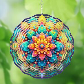 Wind Spinner, World Peace Wind Spinners Outdoor for Yard and Garden, 3D Metal Hanging Decor Wind Spinners Ideal for Outside Lawn Ornaments, Garden Party Decorations Art Gift for Women and Dad