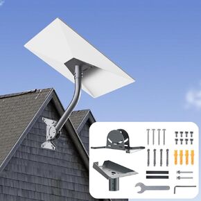 Gen 3 Mount for Starlink, Adjustable Mounting Kit Compatible with V3 Starlink Standard Dish, Wall Mount/Roof Mount for Starlink Internet Kit Satellite 【Include Gen 3 Pipe Adapter for Starlink】