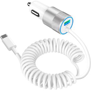 Apple MFi Certified iPhone Car Charger Fast Charging + 6FT Lightning Cable | Caiinei 4.8A Dual USB Car Phone Charger Car Accessories Cigarette Lighter Adapter for iPhone 14 13 12 11 Pro XS Max XR X iPad in Kuwait