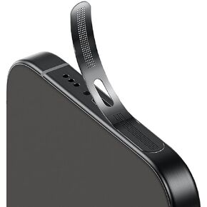 for iPhone 16 Pro / 16 Pro Max Earpiece Speaker Mesh Anti Dust Proof Adhesive Cover - 5pcs / Black