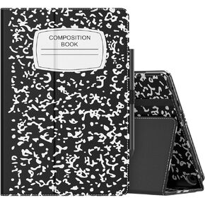MoKo Case Fits All-New Amazon Kindle Fire HD 10 & 10 Plus Tablet (13th/11th Generation, 2023/2021 Release) 10.1" - Slim Folding Stand Cover with Auto Wake/Sleep, Black