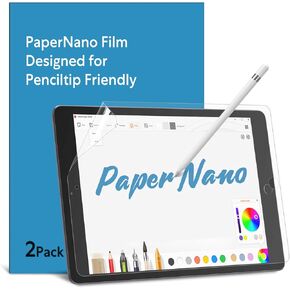 MOBDIK 2 Pack Paperfeel Screen Protector Compatible with iPad 9/8/7 (10.2 Inch, 2021/2020/2019, 9th/8th/7th Generation), Crafted for Natural Writing, Anti Glare with Easy Installation Kit