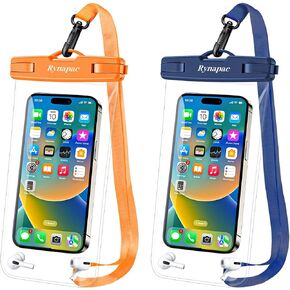 Waterproof Phone Pouch Bag - 7.5in Water Proof Cell Phone Case for Beach Travel Must Haves, Waterproof Phone Holder with Lanyard for iPhone 16 15 14 Pro Max Galaxy S24 S23 Pixel 7a, Cruise Essentials