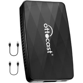 Ottoadapter MX Wireless Apple CarPlay Android Auto Adapter with Airplay, 3-in-1 Car Play Dongle Wried to Wireless, Plug & Play Upgraded 14s Fast Connect Dual Wi-Fi 5.2 BT Switch Systems in Seconds
