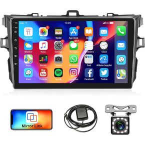 Rimoody Car Stereo Radio for Toyota Corolla 2009 2010 2011 2012 2013, Rimoody Android 13 GPS Navigation WiFi 9'' Touch Screen Mirror Link Bluetooth FM/RDS USB EQ+ Backup Camera