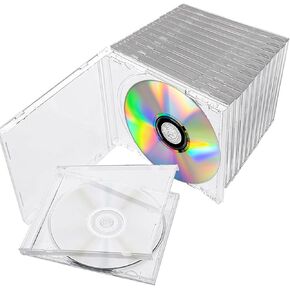 12 قطعة من علبة جوهرة CD البلاستيكية مقاس 10.4 مم غطاء CD DVD القياسي غلاف قرص DVD واحد شفاف علبة جوهرة DVD شفافة لاستبدال الحماية