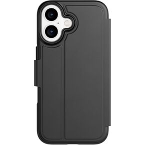 محفظة Tech21 EvoLite لهاتف iPhone 16 Pro Max 3 مزودة بفتحة للبطاقات - حافظة حماية من الصدمات - باللون الأسود