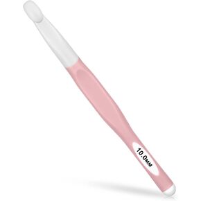 12.0mm Large Size Crochet with Ergonomiv Handle, Long Rubber Handle Crochet Hook, Knitting Giant Crochet Hooks for Chunky Yarn, Scarf, DIY, Wool Products(12MM)