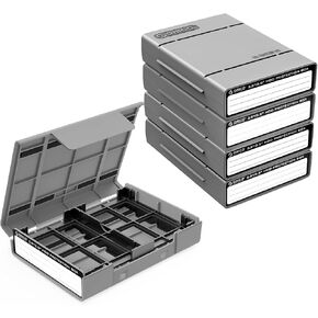 ORICO 5-Pack Hard Drive Carrying Case Protective Box for 3.5/2.5 Inch SSD HDD Portable with Anti-Static,Shockproof and Dust Proof Travel Storage Bag-PHP25-5C