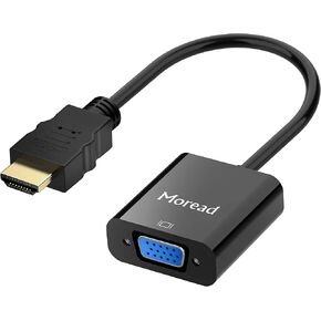 HDMI to VGA, Gold-Plated HDMI to VGA Adapter (Male to Female) for Computer, Desktop, Laptop, PC, Monitor, Projector, HDTV, Chromebook, Raspberry Pi, Roku, Xbox and More - Black