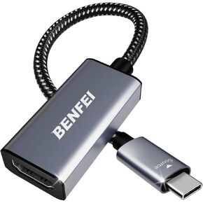 BENFEI USB C to HDMI Adapter, USB Type-C to HDMI Adapter [Thunderbolt 3/4 Compatible] with iPhone 15 Pro/Max, MacBook Pro/Air 2023, iPad Pro, iMac, S23, XPS 17, Surface Book 3 and More