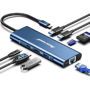 Hiearcool USB C Hub، USB C Dock، 4K@60 هرتز HDMI، 1 جيجابت في الثانية إيثرنت، Space Gray in Kuwait