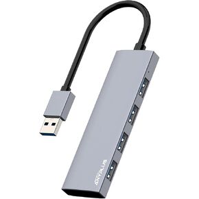 USB 3.0 Hub, 4 Port USB Hub Splitter,Portable USB Adapter Mini Multiport Expander for Desktop, Laptop, Xbox, Flash Drive, HDD, Console, Printer, PC, Keyboards, HP, Dell