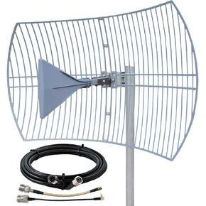 Waveform Griddy: Grid Parabolic Antenna Kit for 4G LTE, 5G NR, and WiFi | 40 km Range | +26 dBi | Works w/Cell Phone Boosters, Modems, Routers, and Gateways | Antenna Only in Kuwait