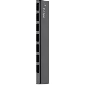 Belkin 7-Port Ultra-Slim Desktop USB Hub - Desktop USB Hub 2.0 - 7 Hi-Speed USB Ports - Compatible With MacOS & Windows For Connecting Charging Cable, Keyboard, Mouse & Any USB-Enabled Devices