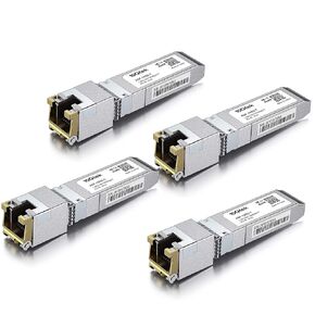 جهاز إرسال واستقبال 10Gtek 𝟭𝟬𝗚𝗕𝗮𝘀𝗲-𝗧 SFP+ إلى RJ-45، وحدة 10Gbe SFP+ Copper Ethernet CAT6a، حتى 30 مترًا، لـ Cisco SFP-10G-T-S، Ubiquiti UniFi UF-RJ45-10G، Fortinet، TP-Link TL-SM5310-T وأكثر