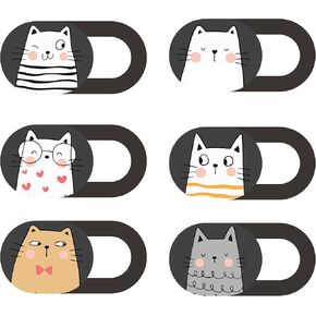 MESMOS Webcam Cover Slide, Cat Lovers Gifts for Women, Cat Gifts for Cat Lovers, Cat Lover Gifts, Cat Things, Cat Mom Gifts for Women, Cat Themed Gifts, Laptop Camera Cover Slide Cute (Small)