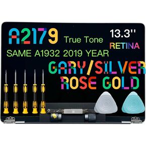 Seven Puppy Replacement 13.3 inches 2560x1600 Full LCD Screen Complete Top Assembly for Air Retina 13" 2020 A2179 EMC 3302 MVH22 MVH42 MVH52 MWTJ2 MWTK2 MWTL2 (Space Gray)