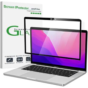 amFilm Designed for MacBook Air 15-Inch (M3 Chip/M2 Chip, 2023-2024 Released) Tempered Glass Screen Protector [Zero Bubbles][9H Hardness][ Anti-Scratch][ Anti-Fingerprint], 1 Pack