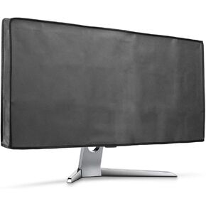 kwmobile Monitor Cover Compatible with 34-35" Monitor - Dust Cover Computer Screen Protector - Dark Grey